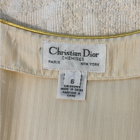 100% SILK 80s VINTAGE DIOR CHEMISE BUTTON-UP SHIRT - Picture 3 of 9